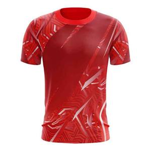 T-shirt décontracté pour homme, coupe classique, col rond, couleur unie, impression numérique personnalisée, respirant, séchage rapide, polyester/coton - Product Image 3