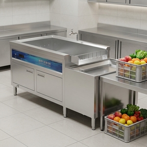 Equipo de Cocina para Restaurante, Lavadora Comercial de Verduras y Frutas, Lavadora de Burbujas con Reciclaje de Agua - Product Image 3
