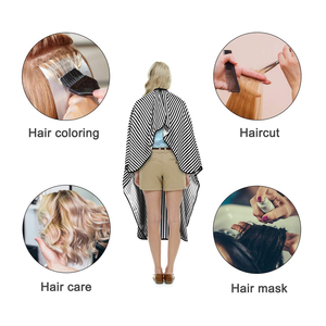 Cape de Salon Résistante à l'Eau à Faible MOQ, Logo Personnalisé, en Polyester Pongee, Robe de Barbier, Capes de Coiffure pour la Coupe de Cheveux - Product Image 3