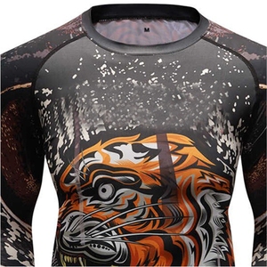 Camisetas de Compresión Lisas con Estampado OEM, Manga Larga, Protección UV, Spandex/Poliéster, para MMA, Jiu Jitsu, con Logotipo Personalizado para Hombre, Marca Fortleo - Product Image 1