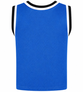 Camiseta de baloncesto personalizada sin mangas en azul real - Product Image 2