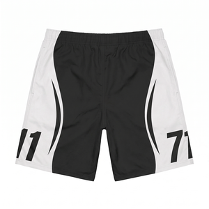 Shorts coupe-vent pour homme 160g Polyester/Nylon Séchage rapide Gris Vert Citron Design à empiècements contrastants Fermeture à cordon Taille mi-haute - Product Image 2