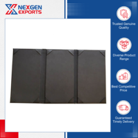 Penutup Menu Kulit PU 3 Panel Lipat Tiga dengan Cetak Foil Emas, Dapat Dikustomisasi untuk Restoran, Bar, Hotel Nexgen