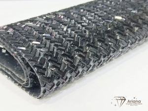 Lámina de Cristal Color Durazno Claro A-2158 – Lámina de Malla de Cristales de Primera Calidad para Prendas, Vestidos de Novia, Manualidades y Joyería - Product Image 2