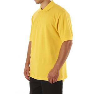 Chemise de sport décontractée de haute qualité avec logo et étiquette personnalisés, vêtements pour hommes, couleur jaune, polos - Product Image 4