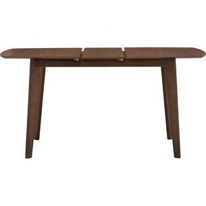 Table à manger extensible en bois KD Design économique, 4 à 6 places, fonctionnelle, gain de place, finition bois foncé, fabriquée en Malaisie - Product Image 2