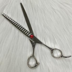 ชุดกรรไกรสแตนเลสสตีลขนาด18T สีเงิน7.25นิ้วขวาชุดเครื่องปั่นตัดผมทำความสะอาดได้ง่ายกรูมมิ่งสุนัขแมวจำนวนมาก - Product Image 2