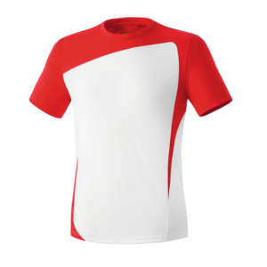 Camiseta de Fútbol para Hombre, Roja y Blanca, con Bloques de Color, Manga Corta, Cuello Redondo, Poliéster que Absorbe la Humedad, Corte Regular, para Todas las Temporadas - Product Image 4