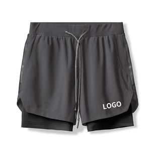 Pantalones Cortos Deportivos para Hombre, con Logotipo Frontal, Bolsillos, Tallas Completas, Personalizables, de Secado Rápido, para Correr, Gimnasio y Fisicoculturismo - Product Image 1