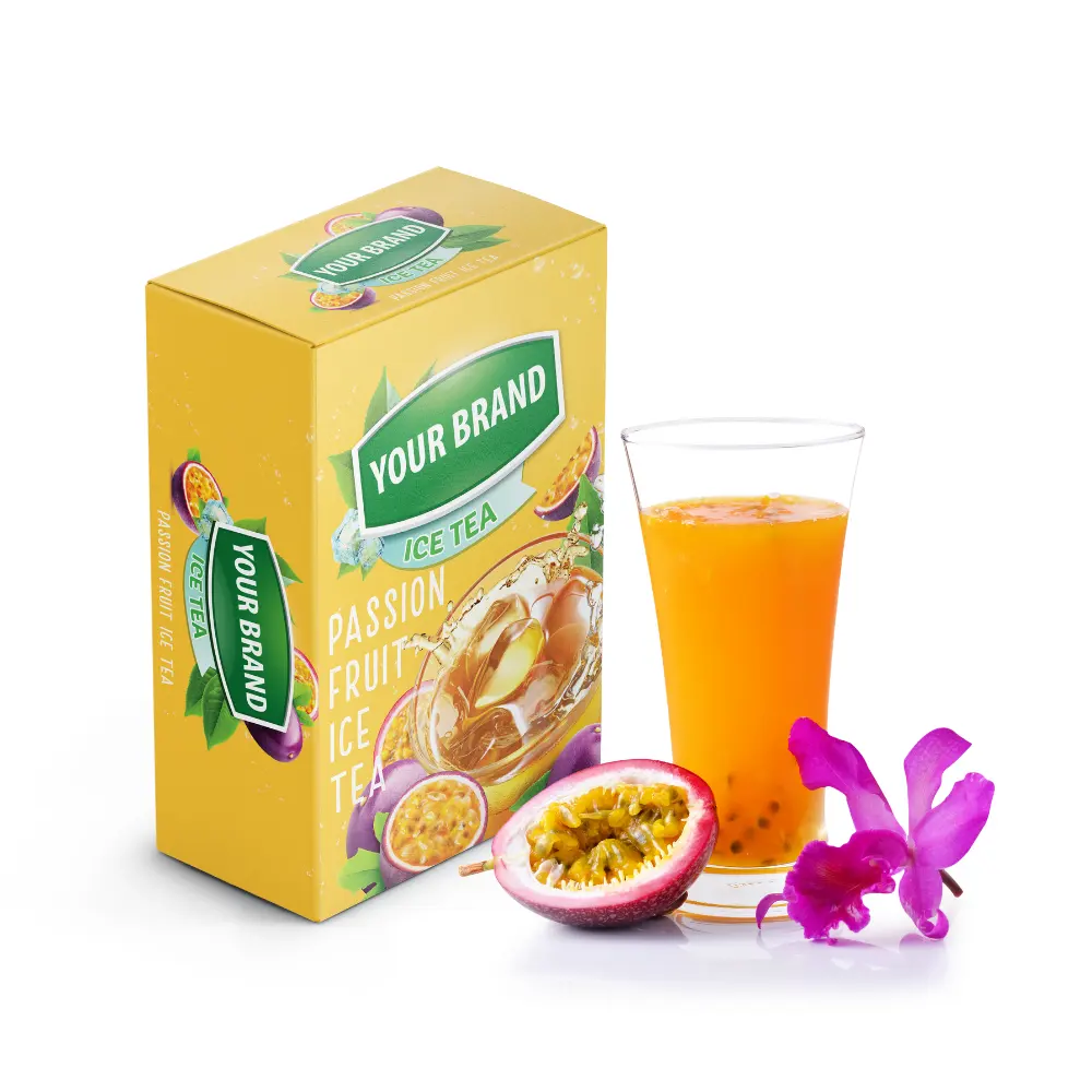 Vietnam Producten Instant Thee Premix Op Maat Bedrukte Theemengsels 15G 18 Stokjes Sachet Verpakking Passievrucht Thee