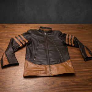 X-Men <b>Wolverine</b> Origin Bomber Style Brown Real Leather <b>Jackets</b> All size - Product Image 3