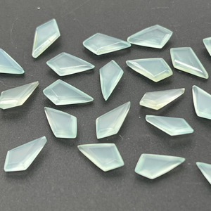 Calcedonia Aqua Natural de Alta Calidad AAA+ en Forma de Cometa, Corte Geométrico Facetado, Piedra Suelta Calibrada, Tamaño Personalizado - Product Image 2