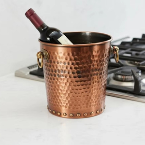 Dark Finished Copper Ice Buckets For Restaurant And Hotel Drink <b>Serving</b> And Cooling Or Gifting Option For Luxury Bar - Product Image 1
