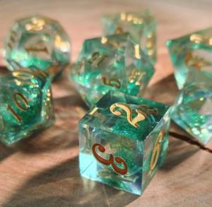 Prix d'usine : Ensemble de dés en résine polyédriques de haute précision pour DND RPG, équipement de jeu de table, dés pour chaîne d'approvisionnement en gros - Product Image 5