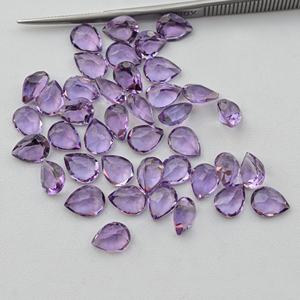 8mm 12mm AAA Grade Natural <b>Purple</b> Brazil Amethyst Faceted Pear Shape Healing Loose Gemstone Calibrated Amethyst Stone Wholesale - Product Image 2