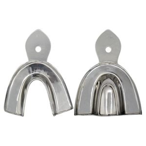 Juego Profesional de Bandejas Metálicas para Impresiones Dentales |   Bandejas Regulares Extra Grandes de Acero Inoxidable Sólido Sin Perforaciones, Par Superior e Inferior - Product Image 6