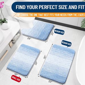 Alfombra de Baño de Microfibra de 17"x24" Súper Absorbente Antideslizante, Alfombra de Baño Gruesa y Afelpada, Lavable, para Hotel - Product Image 2