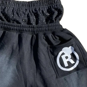 Custom <b>Mens</b> Terry 100% Cotton Distressed Acid Washed Mid Waist Quick Dry Eco-Friendly Streetwear <b>Sweat</b> <b>Shorts</b> - Product Image 4