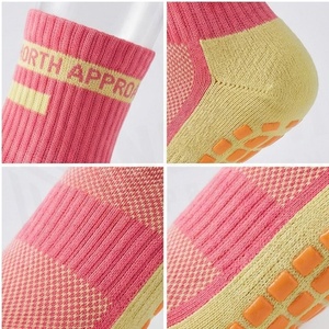 North Approach Ankle <b>Socks</b> Pink Yellow Breathable <b>Running</b> <b>Socks</b> for Adults Summer Season - Product Image 4