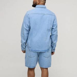 Ensemble short et t-shirt d'été pour homme, ensemble 2 pièces, shorts avec logo personnalisé imprimé, respirant, ensembles d'été pour homme, ensemble en jean - Product Image 5