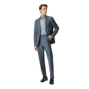 <b>Mens</b> Light <b>Blue</b> Long Sleeve Button Up <b>Shirt</b> Classic Collar Regular Fit Smart Casual Office Wear Premium Woven Fabric Custom - Product Image 2