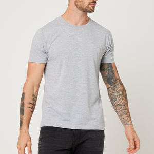 T-shirt pour homme en coton polyester tissé, brodé, design uni, manches courtes, col classique, style été, coupe ajustée - Product Image 6