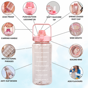 Leak-Proof PP <b>Plastic</b> for with <b>Straw</b> for Fitness Gym-Eco-Friendly Reusable 2000ml BPA-Free - Product Image 6