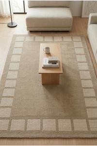 Wholesale Factory Direct Wool Hand Tufted Anti-Slip <b>Rugs</b> Custom Size/Color Options <b>Thick</b> <b>Pile</b> Modern Geometric Pattern Cotton - Product Image 5