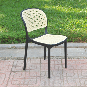Black High-End Modern Wicker-Imitation Molded Plastic <b>Chair</b> Waterproof & Durable Comfortable Outdoor <b>Garden</b> Use - Product Image 2