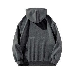 Sweats à capuche pour hommes en gros, lourds, surdimensionnés, en coton uni, style streetwear, sweats à capuche personnalisés à épaules tombantes pour l'hiver - Product Image 2