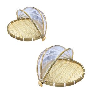 Premium Vietnamese BAMBOO <b>TRAY</b> with Food Cover Net Sustainable Kitchenware Home Decor - Product Image 1