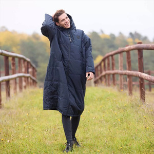 Women Winter Vintage Waterproof Nylon <b>Lightweight</b> Hooded <b>Long</b> Raincoat Casual <b>Coat</b> Wholesale Price - Product Image 3