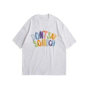 T-shirt <span class=keywords><strong>da</strong></span> <span class=keywords><strong>uomo</strong></span> blu a maniche corte con stampa del simbolo del dollaro bianco sul retro, casual, girocollo, vestibilità regolare, in jersey di cotone, stile streetwear. - Product Image 4