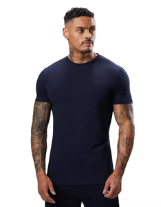 เสื้อยืดเจอร์ซีย์สีพื้นแฟชั่นสำหรับผู้ชาย ไซส์ใหญ่ ผ้าฝ้าย 100% เป็นมิตรกับสิ่งแวดล้อม แห้งเร็ว คอกลม ดีไซน์เรียบง่าย สไตล์ลำลองสมาร์ท ขายส่ง - Product Image 2