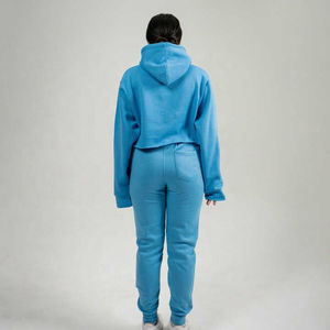 Nouveautés : Survêtements d'hiver en molleton court pour femmes, ensemble deux pièces style streetwear, sweats à capuche personnalisables avec logo, vente en gros - Product Image 4