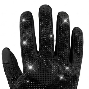 Gants de sport bleu marine pleine longueur en polyester durables style uni pour toutes les saisons - Product Image 3