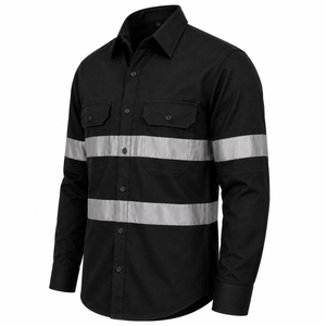 Custom Logo Mens Construction Wear High Visibility Tape Dual Chest Pockets Button Down <b>Shirt</b> Safety Wear <b>Shirt</b> Welding <b>Shirt</b> - Product Image 5