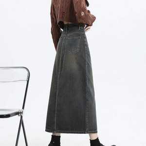 OEM 2026 <b>Plus</b> <b>Size</b> Womens Wrap <b>Skirt</b> Summer Natural Waist <b>Denim</b> Jeans <b>Long</b> <b>Skirts</b> - Product Image 2