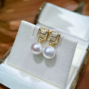 Boucles d'oreilles pendantes en argent S925 Tête de taureau pour femmes Tempérament classique Perles d'eau douce naturelles roses brillantes Boucles d'oreilles transparentes - Product Image 3