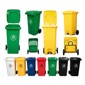 Poubelles de déchets industrielles résistantes bleues/vertes/rouges poubelle de cuisine en plastique recyclable extérieure du restaurant 240l - Product Image 4