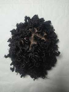 Peluca de Encaje Completo con Cabello Natural Negro Rizado para Hombre, Sistema de Reemplazo Capilar, Ondas Afro 8X10 - Product Image 3