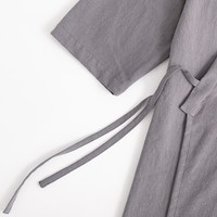 Vente directe usine OEM – Kimono élégant à la taille, grande taille, motif uni, coton et lin, fermeture à cordon, unisexe, haut de gamme, pour club