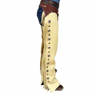 Chaps d'équitation en cuir véritable de haute qualité, respirants, imperméables, coupe-vent, anti-UV, séchage rapide, pour hommes - Product Image 4
