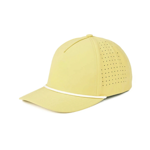 Laser Cut Holes Cycling Golf <b>Hat</b> Canvas Fashion OEM ODM with Front Rope Baseball Outdoor 5 Panel Custom Logo Sports Wholesale - Product Image 6