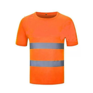 Outdoor Safety <b>Work</b> Shirt Fluorescent High Visibility Breathable Reflective Vest T-Shirt Quick Dry <b>Waterproof</b> Nylon/Polyester - Product Image 4