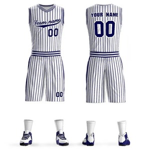 Diseño OEM ODM, Sublimación, Diseño de Logotipo Personalizado, Uniforme de Baloncesto Reversible Blanco y Negro - Product Image 1