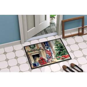 Felpudo de Navidad de Galgo Italiano, alfombra acogedora para interiores y exteriores para entrada, antideslizante y lavable con tamaño 24H X 36W - Product Image 4