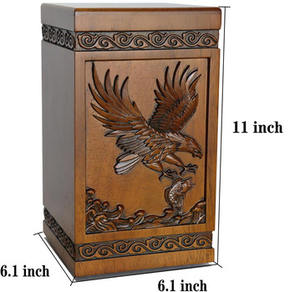 Urnes funéraires en bois faites à la main de style américain moderne, décoratives, pour hommes et femmes, capacité de 220 pouces cubes, prix bas - Product Image 2