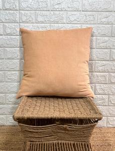 Housse de coussin carrée en velours côtelé beige uni, taie d'oreiller moderne pour la décoration de la maison - Product Image 1