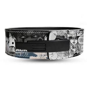 Cinturón de Powerlifting Power Punch Premium de Cuero Vacuno de 10 mm, Transpirable, para Fisicoculturismo, con Hebilla Metálica Ajustable, Diseño de Levi Ackerman Anime - Product Image 5